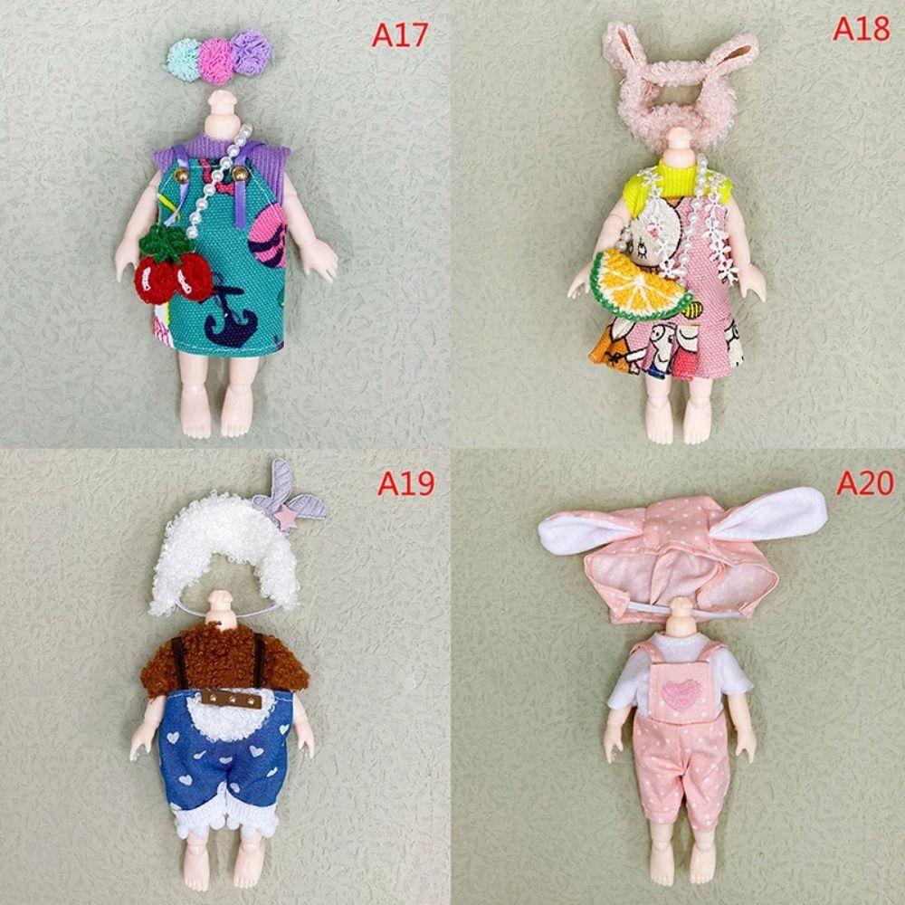 Sweet Skirt 16cm Doll Clothes Suit Plush Patch Cute Clothes Set Doll Accessory