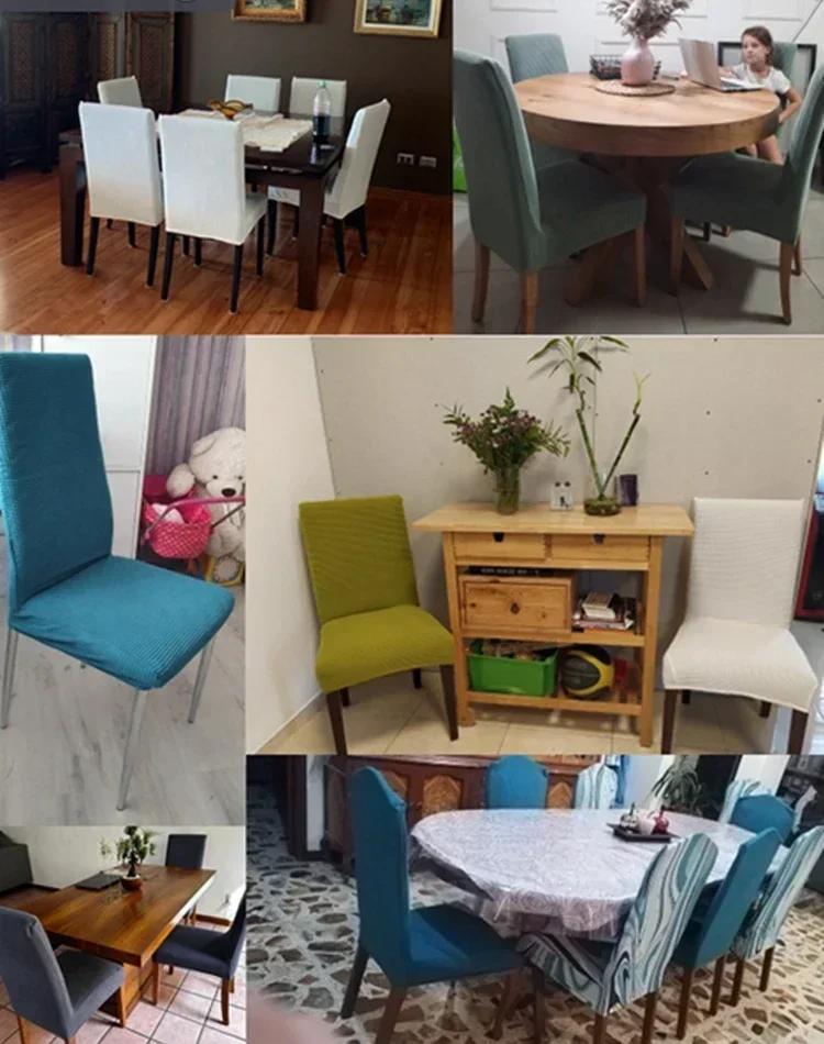 Регулируемый чехол для стула Роскошный обеденный спандекс кухонный жаккардовый водонепроницаемый чехол для стула Seater Case Hotel