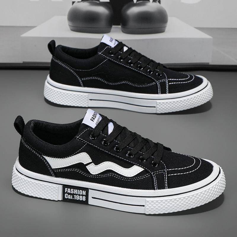 2025 Summer New Canvas Shoes Men's Casual Korean Version Breathable Low-top Board Shoes Sports Student Versatile Youth Tide
