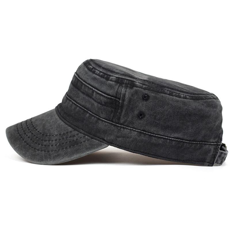 Военная кепка с плоским верхом, однотонная, выстиранная и поношенная, повседневная кепка с утиным козырьком, летний солнцезащитный стиль, папина кепка