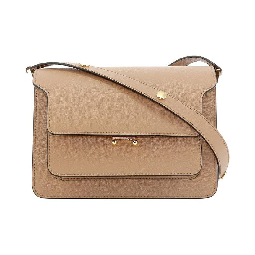 Marni Travel Leather Shoulder Bag Women bags Nude SBMPN09NO1LV520ZC32N