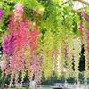 12pcs Hanging Trailing Artificial Flower Rattan Long Branches Flower String Garland Display