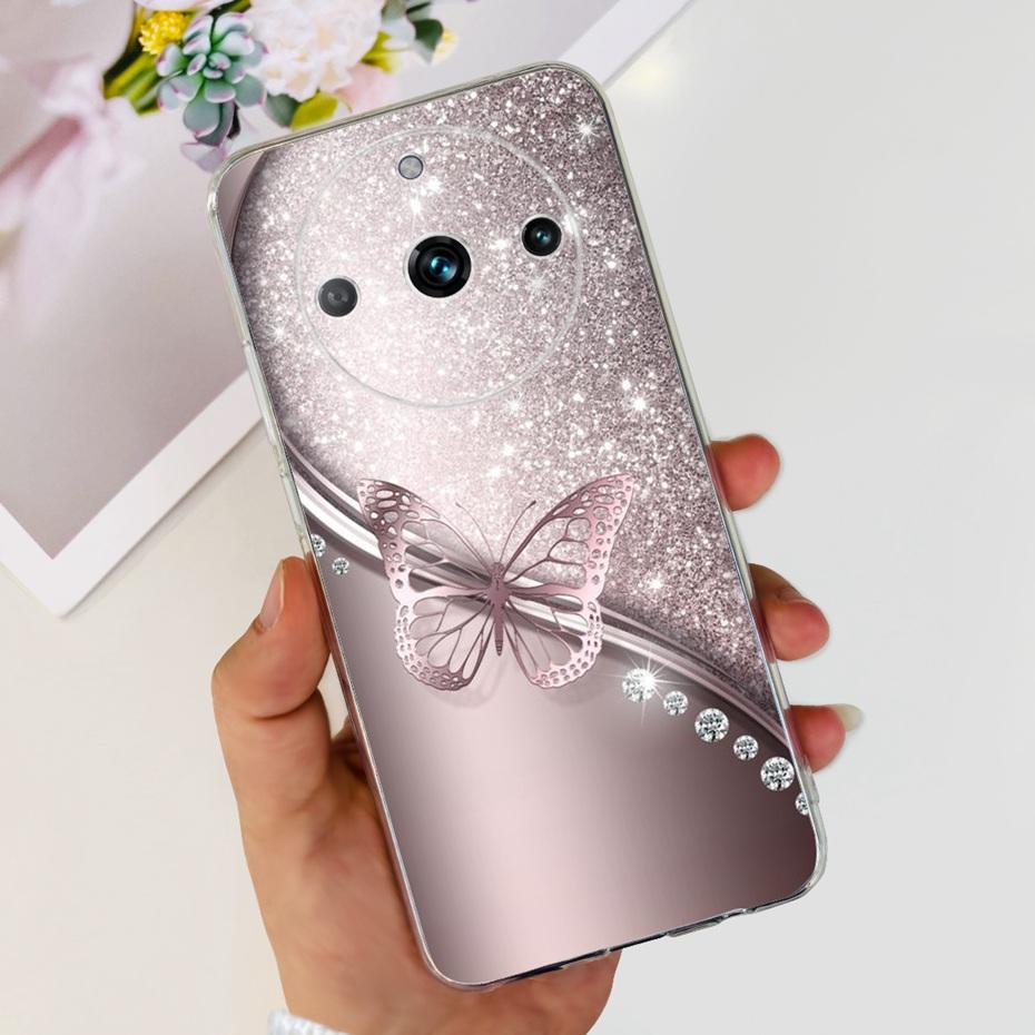 Новый чехол для Realme 11 Pro Plus Realme11 5G 2023 Милый узор с динозавром и кошкой Мягкий силиконовый TPU чехол-обложка для Realme 11 Pro+ 11Pro