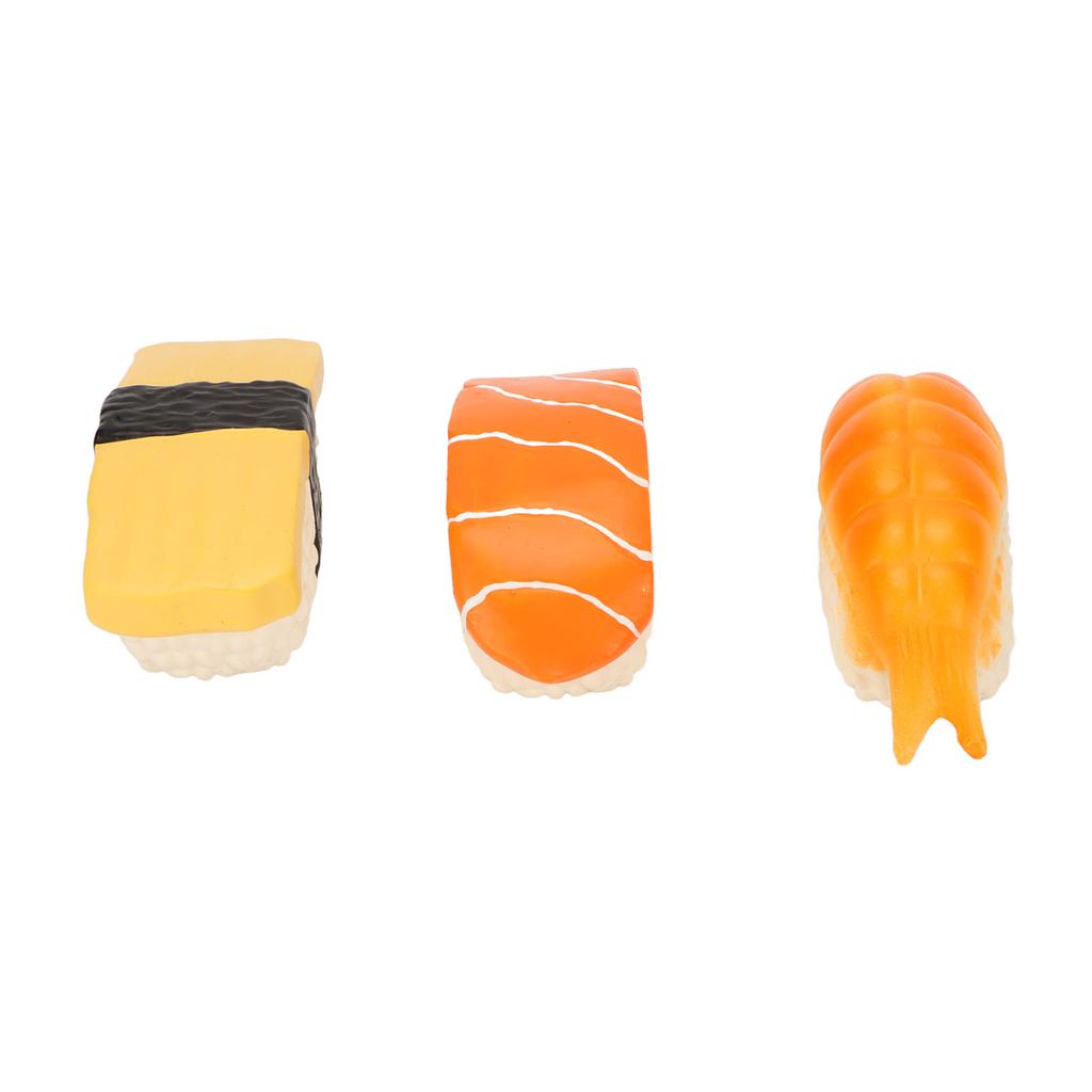3Pcs Sushi Dog Toy Simulation Sushi Shape Soft Latex Dog Squeaky Food Toys for Small and Medium Dogs