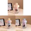 Girls Cartoon Double Drinking Plastic Cup With Rotating Straw For Office And Travel Use