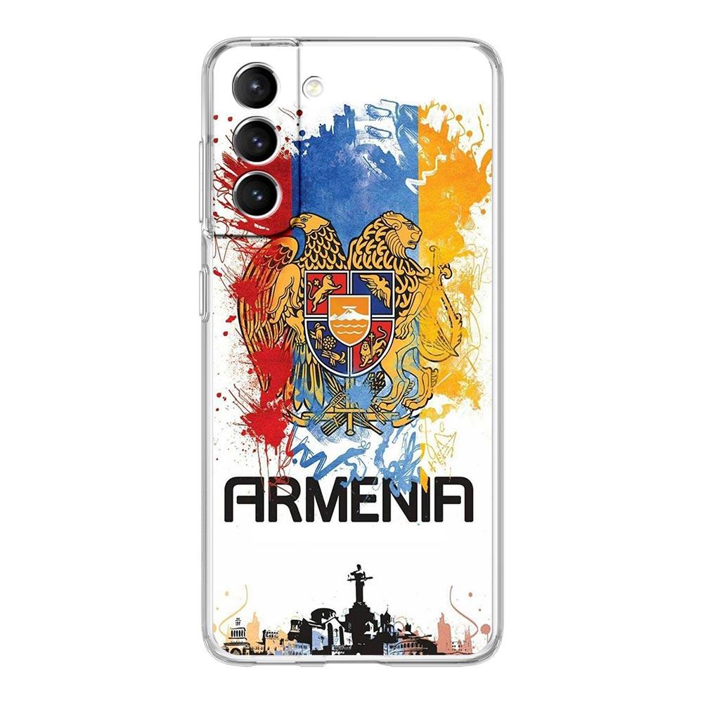 Армения Армянский Флаг Прозрачный Силиконовый Чехол для Телефона Для Samsung Galaxy S23 S22 5G S20 Ultra S21 FE 5G S10E S9 S8 S10 Plus Мягкий Чехол