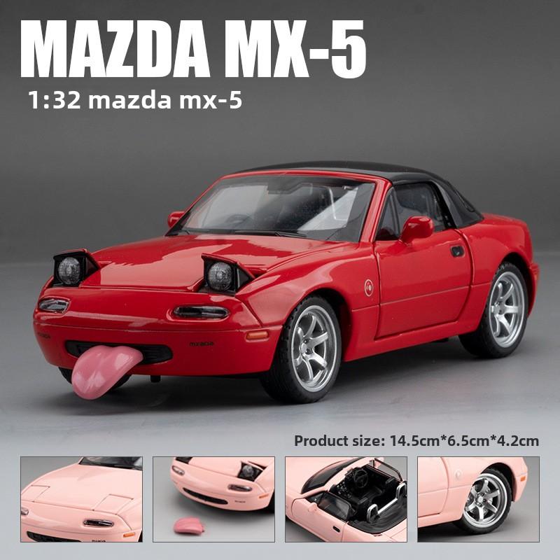 1:32 Mazda MX-5 Ретро Сплав Кабриолет Модель Спортивного Автомобиля Литой Металл Гоночный Автомобиль Модель Звук и Свет Детская Игрушка Подарок для Мальчика Коллекция Украшения