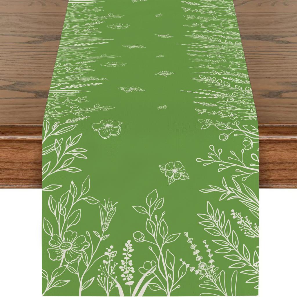 Amazon Temu Popular Summer Independence Day Sunflower Print Decorative Linen Table Flag Table Cloth