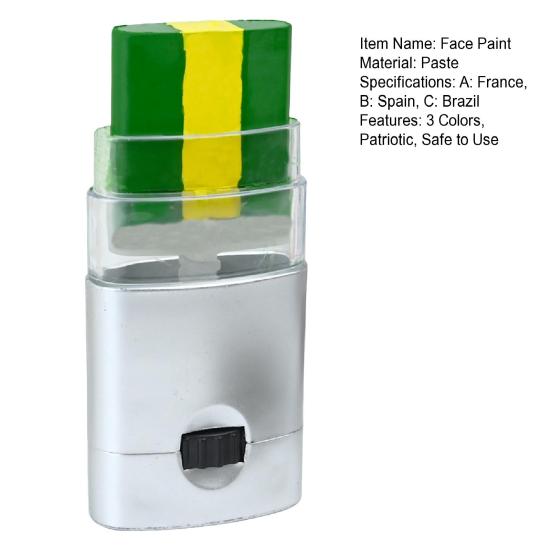 3 цвета Патриотическая краска для лица Спортсмены Любители спорта Взрослые Дети Крем для рисования лица Спортивные мероприятия Хэллоуин Косплей Вечеринка Лицо Боди-Арт Косметика