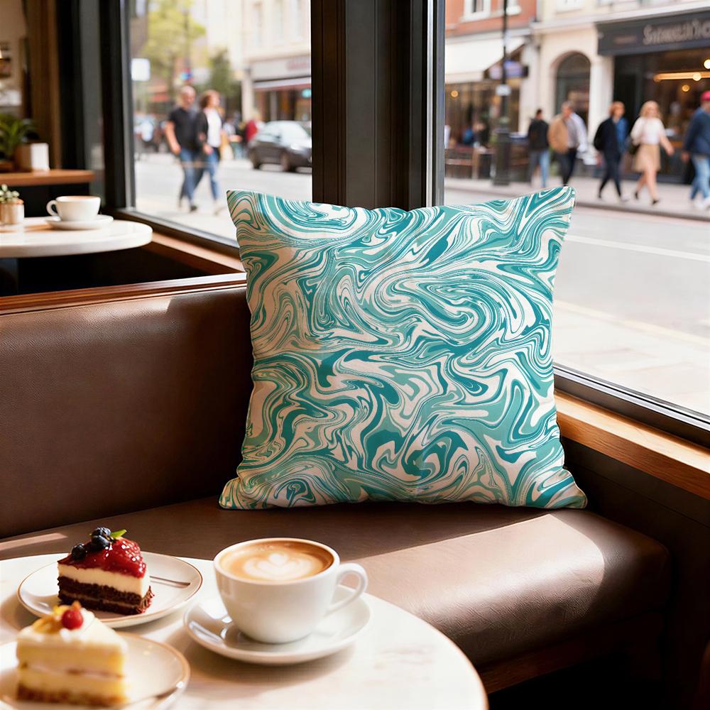 Wave pattern Cushion Cover Set of Decorative Short Plush Pillow Covers for Sofa Soft Cushion Case x cm
