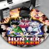1 шт. Ковер Круглый с Дизайном из Аниме и Мультфильма Hunter x Hunter, Коврик под Офисное Кресло, Нескользящий Ковер для Декора Дома, Гостиной, Спальни, Игровой Комнаты, Идея для Подарка.H029