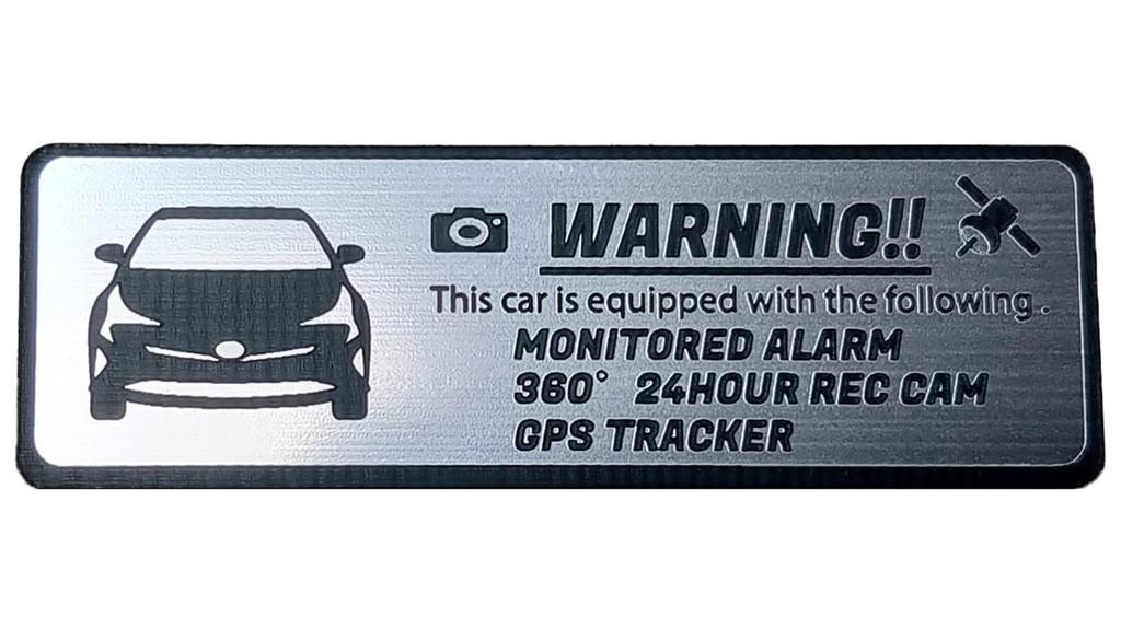 Honami Works Prius 50 Series Early Security Emblem 24-Hour Surveillance Dash Cam GPS Tracker Sticker