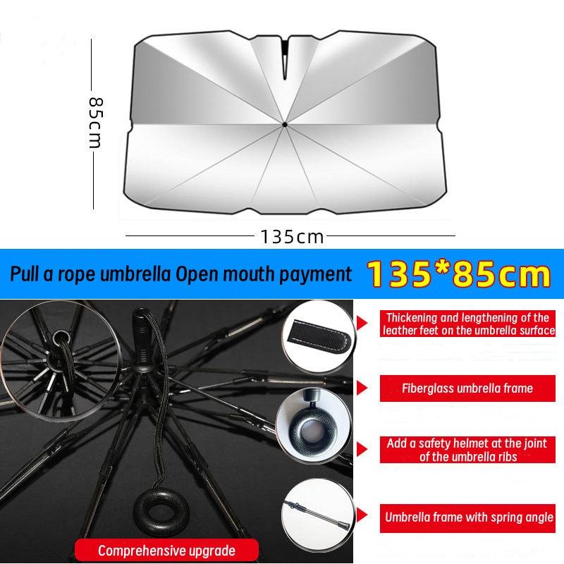 Обновленное лобовое стекло автомобиля с солнцезащитным козырьком на шнурке, складной автомобильный солнцезащитный козырек на выбор шести размеров