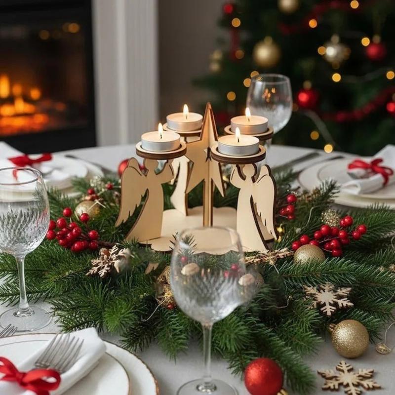 Advent Candle Holders Christian Decoration Votive Candle Holders,Tealight Holders for Christmas Table Centerpieces
