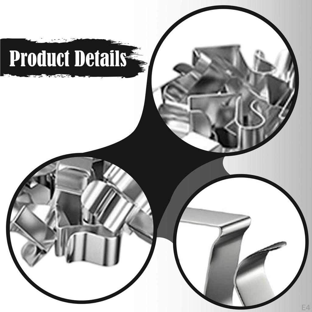 50 Pieces Gutter Clips for Weatherproof Light Hangers Hooks Roof Seasonal Lighting