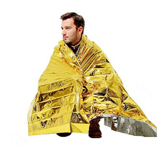 Niceluke (Set of 6) Emergency Sheet Aluminum Sheet Disaster Prevention, Survival Sheet Compact (cold Protectionthermal Insulationheat Shielding)