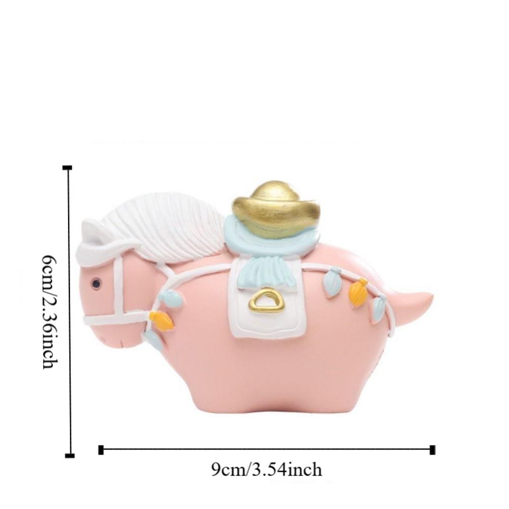 Яркий дизайн Вращающаяся фигурка пони Полимерная статуэтка лошади Украшение в форме лошади Декор фэн-шуй