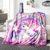 1 шт. одеяло Единорог Hello Kitty Легкий фланелевый плед для дивана кровати путешествий кемпинга гостиной офиса дивана кресла