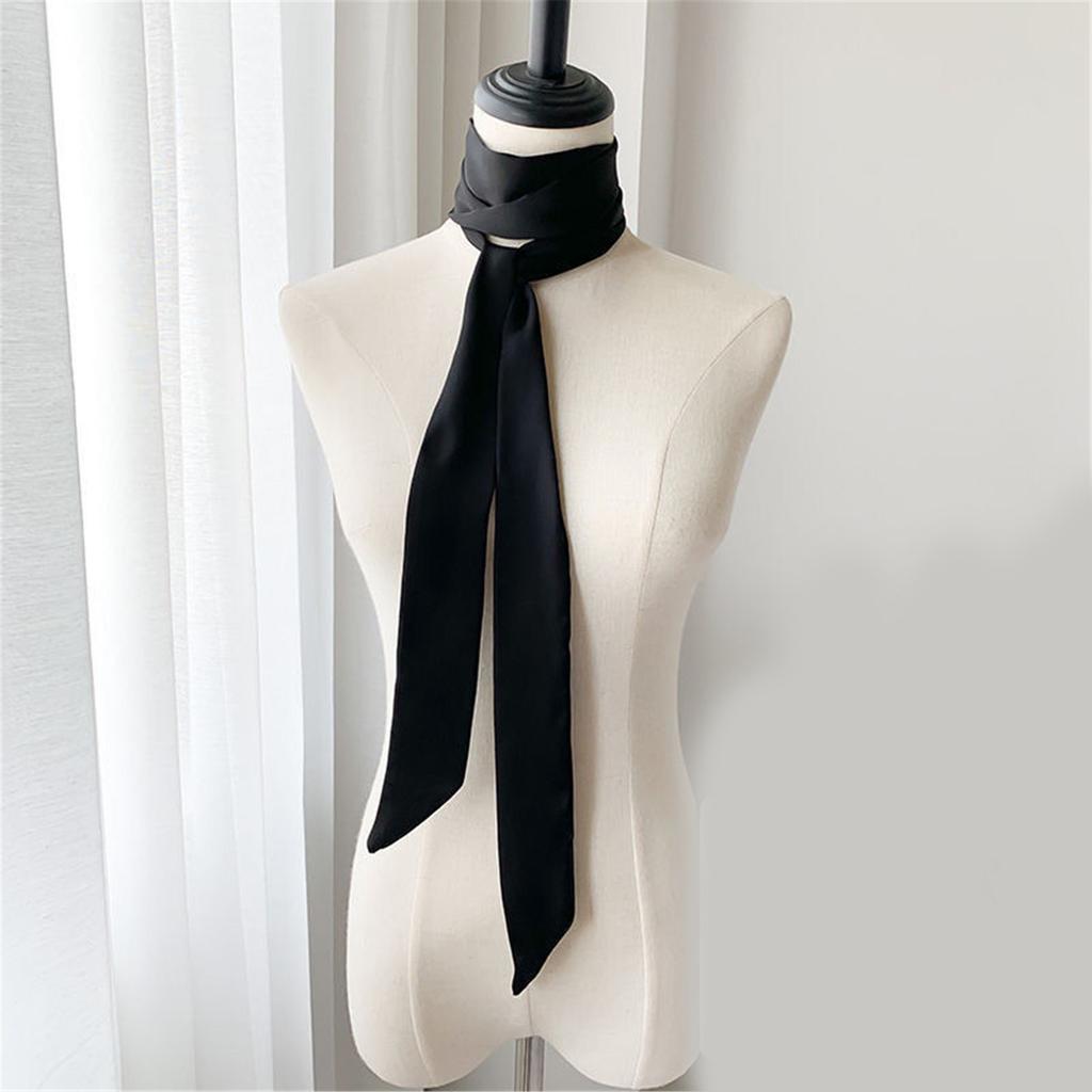 Long Ribbon Silk Scarf Elegant Hand Tied Neck Scarf Elegant Hair Scarf Women Dinner Party Hairband Fashion Hair Decors