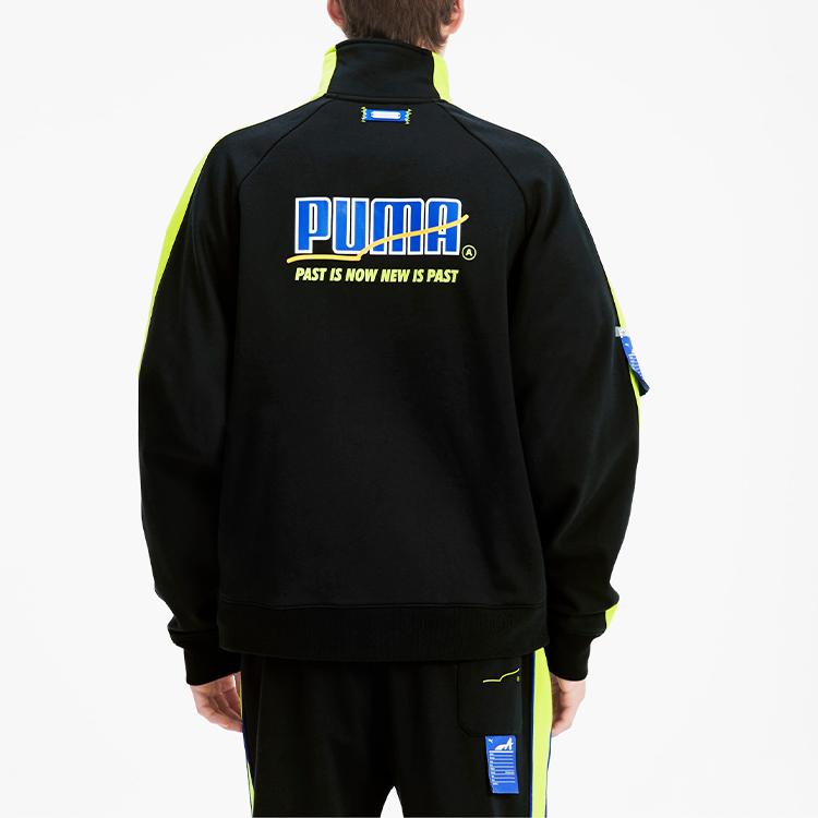 Puma X Ader Error Logo Print-Fleece-Fleece-Flying Sports Jacket Men Jackets Black 595533-01