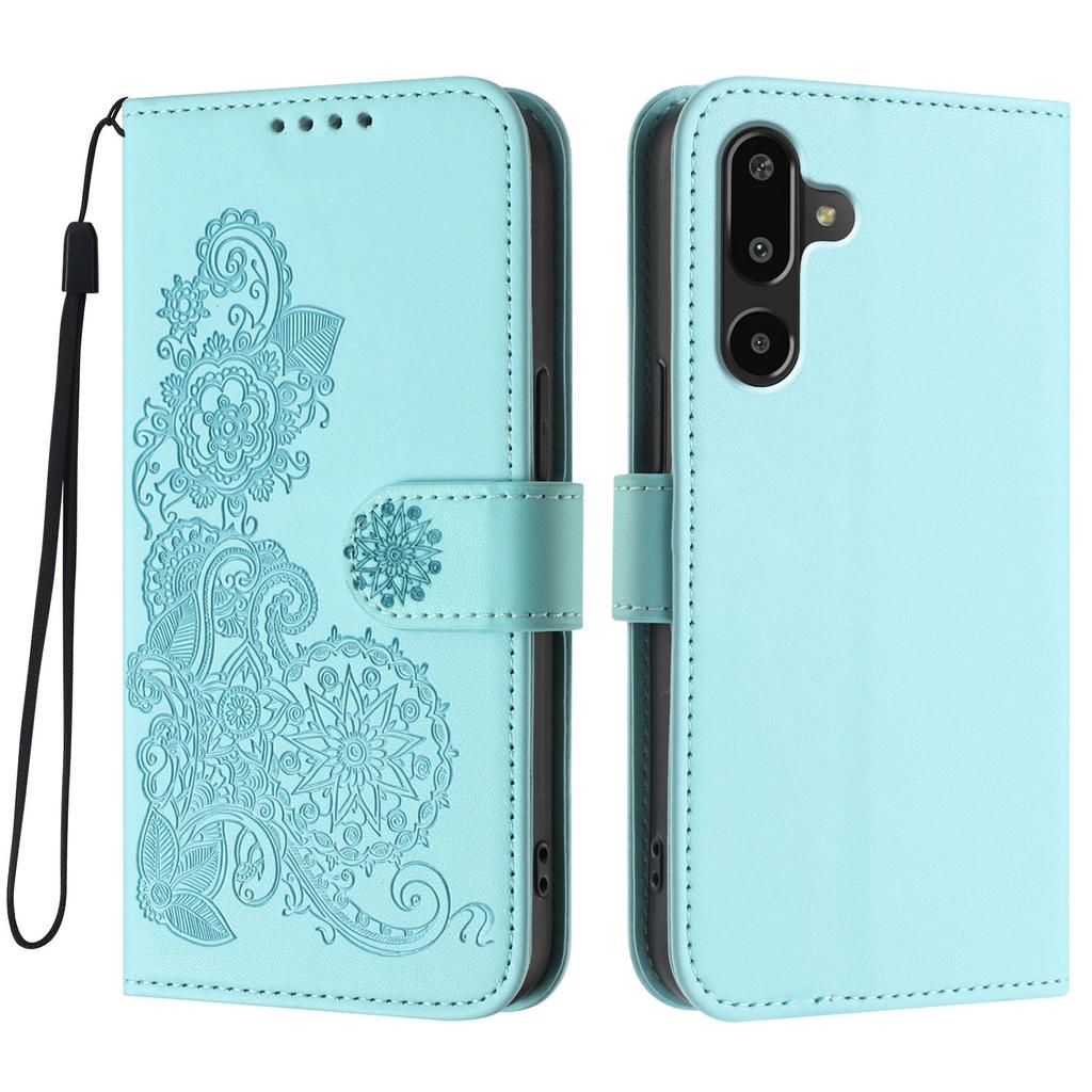 For Samsung Galaxy M16 5G/Galaxy F16 5G Phone Cases Mandala Flower Leather Wallet Mobile Cover with Strap