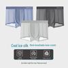 Hengyuanxiang Men's Ice Silk Antibacterial Boxer Briefs 3-Pack