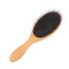 Hair Brush Wood Handle Boar Bristle Beard Brush Comb Detangling Straightening