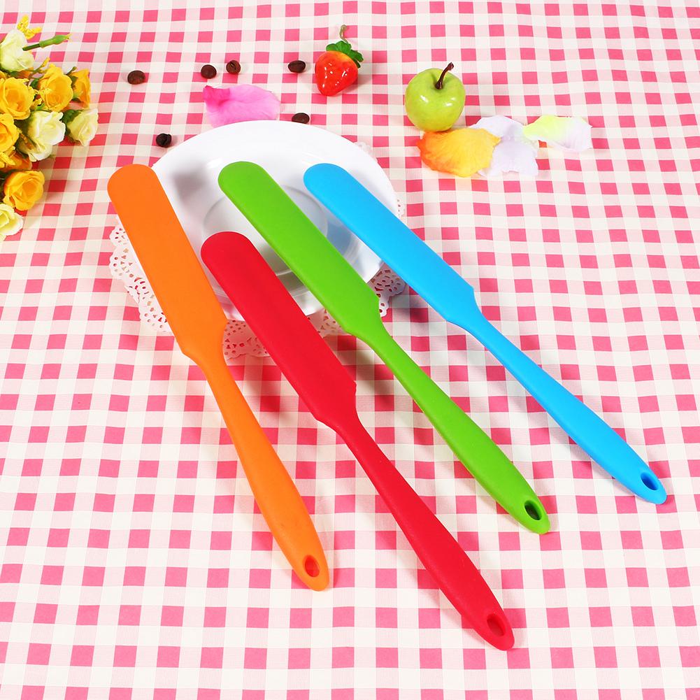 Kitchen Cake Cream Butter Spatula Mixing Batter Scraper Brush Handle Silicone Baking Cook Tool
