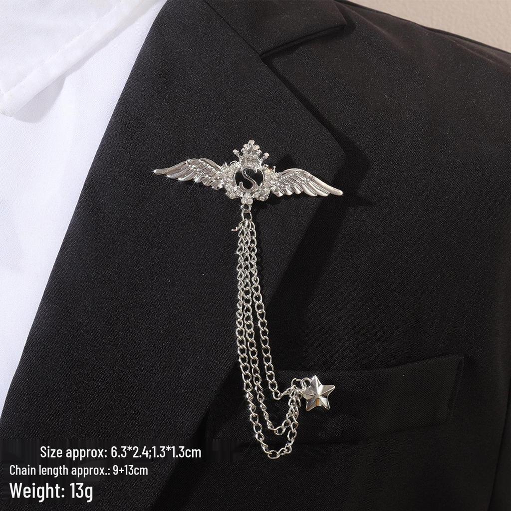 Baroque Rhinestone Pearl Corsage Necklace Brooch - Retro British Court Suit Accessory