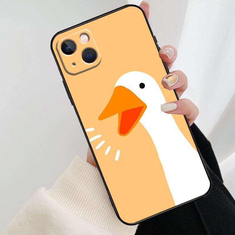 Мультяшный забавный гусь Чехол для телефона Для iPhone 17 Pro Max 14 13 12 11 15 16 Pro Max mini 16 15 Plus 16e 17 Air Чехол