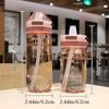 500/650ML Student School with Straw Sports Water Cup Water Bottle Multicolor Plastic Bottle