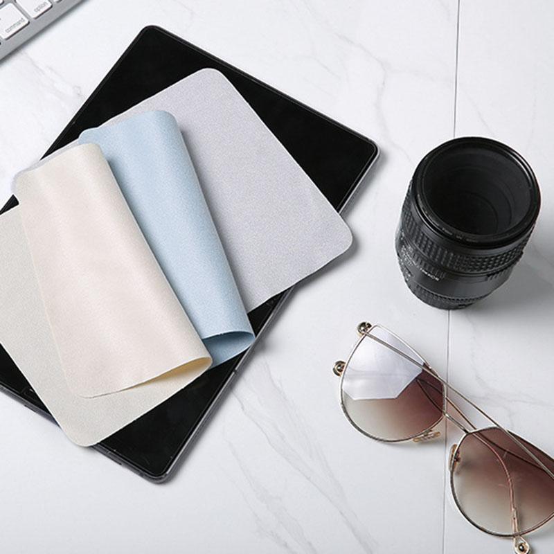 5pcs Suede Microfiber Cleaning Cloths Anti-Fog Lint-Free Screen Wipes for Eyeglasses Phone Laptop Monitor Lens Cleaner