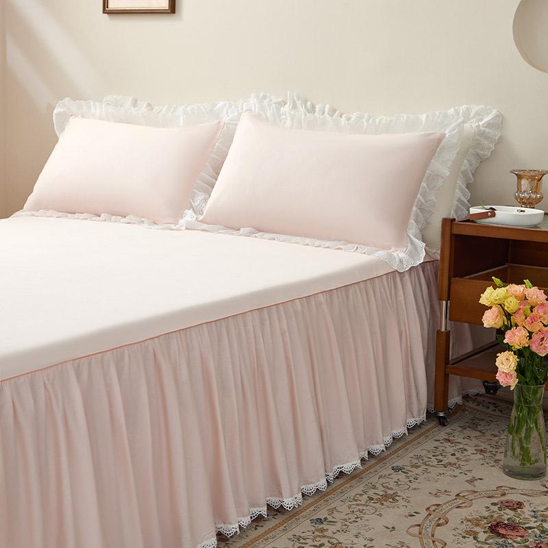1 шт. Подзор для кровати 100% хлопок Покрывало для кровати Кружевное покрывало Однотонное постельное белье Домашний чехол для матраса falda de cama (Нет наволочки)