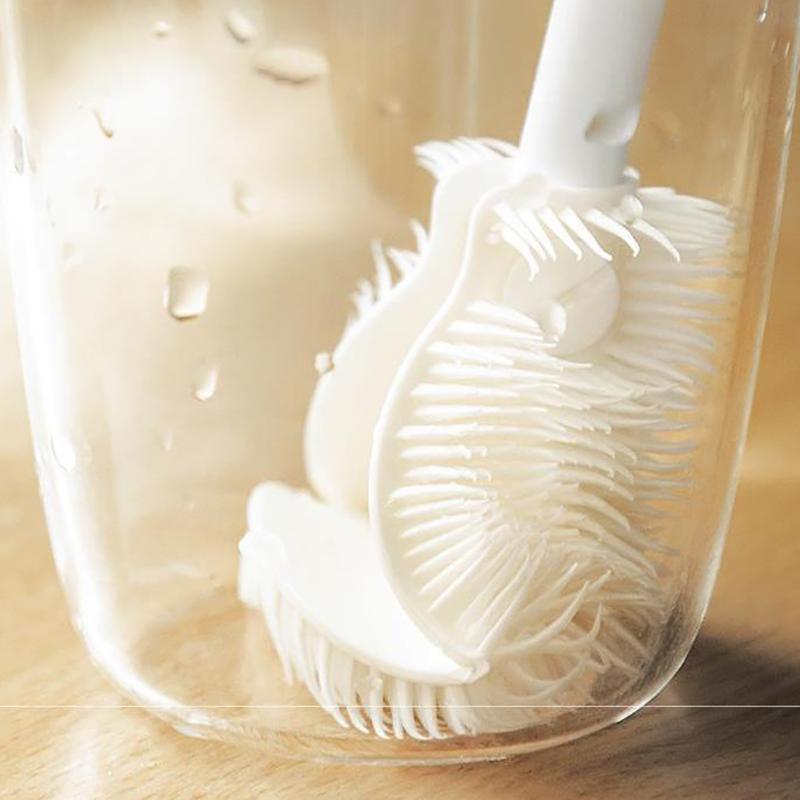 Щетка для чистки чашек с длинной ручкой, силиконовая щетка для чистки бутылок для молока, бокалов, чашек, бытовых стеклянных кружек для кофе и чая