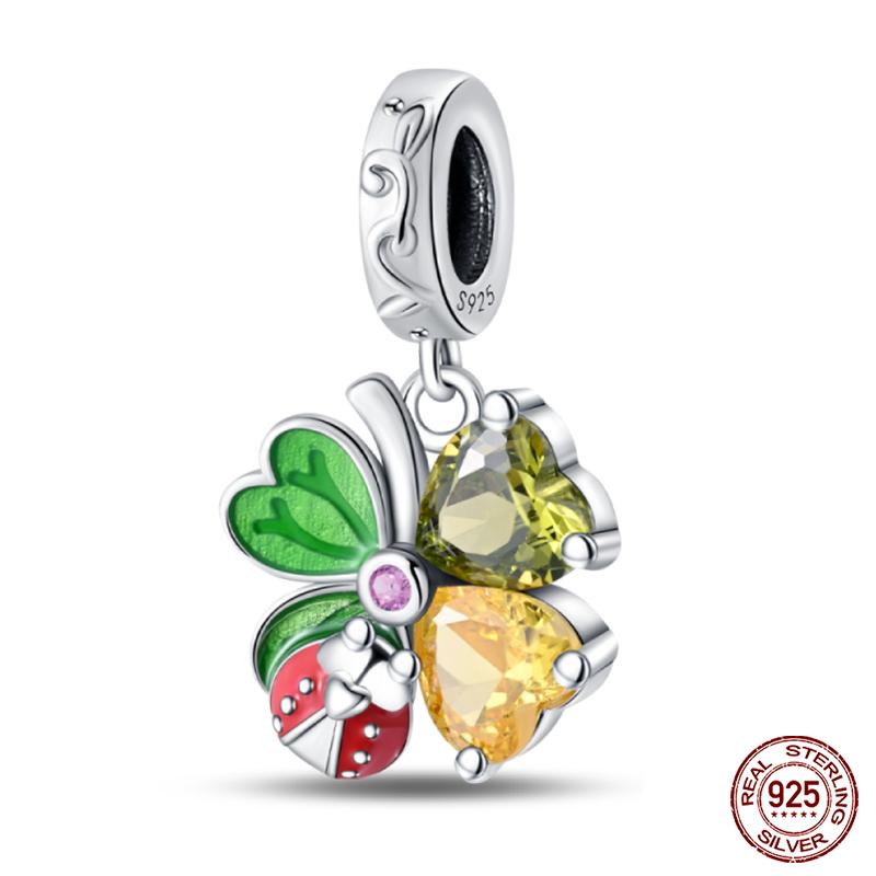 Fashion S925 Silver Colorful Butterfly Dragonfly Hummingbird Spring Series Charms Beads Fit S925 Original Bracelet Jewelry