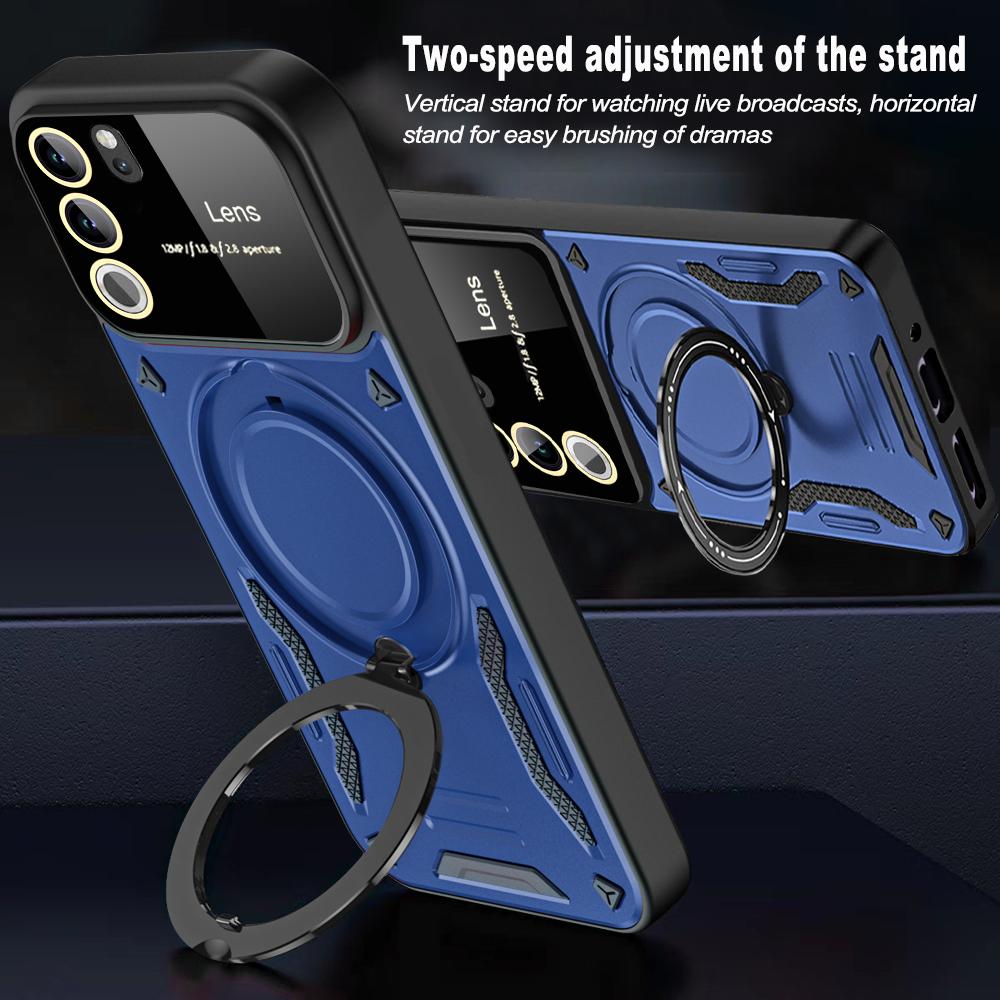 Shockproof Armor Case for VIVO V25E V29 V27E S27 S17 S16 Y36 Y16 Y22S Pro 4G 5G Magnetic Ring Stand Camera Protector Phone Cover