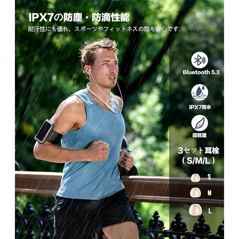 [2024 Newly designed neckband type/Bluetooth 5.3]Bluetooth earphones neckband type -HQP wireless earphones Necklace 35 hours playback bluetooth