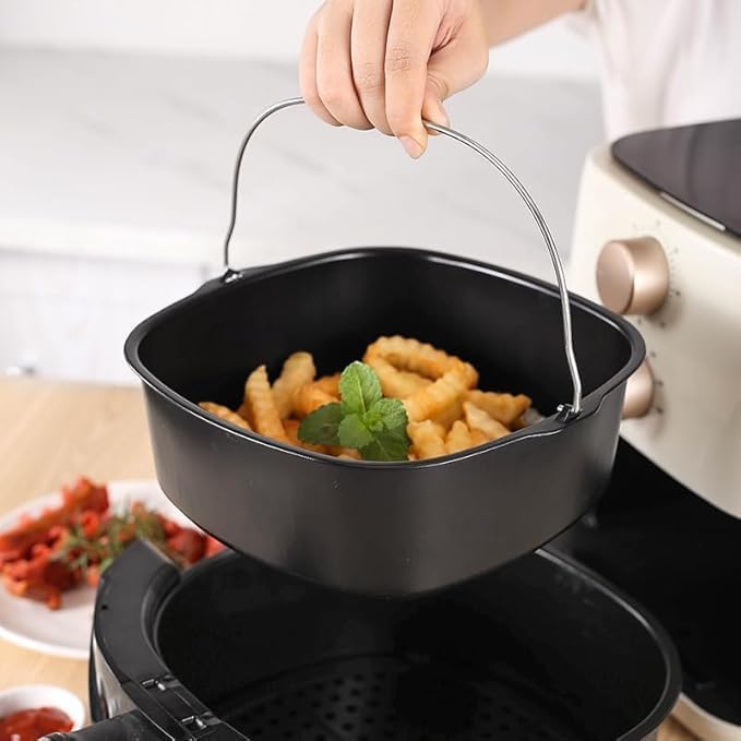 Форма для торта для аэрофритюрницы с антипригарным покрытием, форма для торта для аэрофритюрницы, форма для выпечки пиццы для аэрофритюрницы, противень для выпечки торта, корзина, аксессуары для аэрофритюрницы