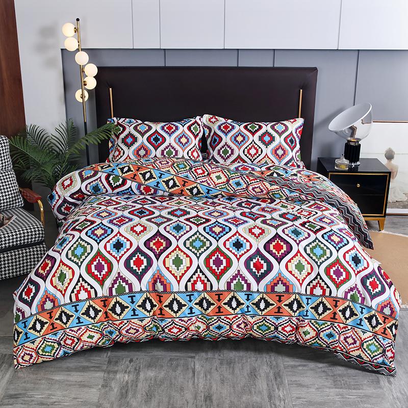 Bohemian Mossaic Ethnic Vintage Bed Linen Set King Queen Full Twin Size Duvet/Doona Cover Set