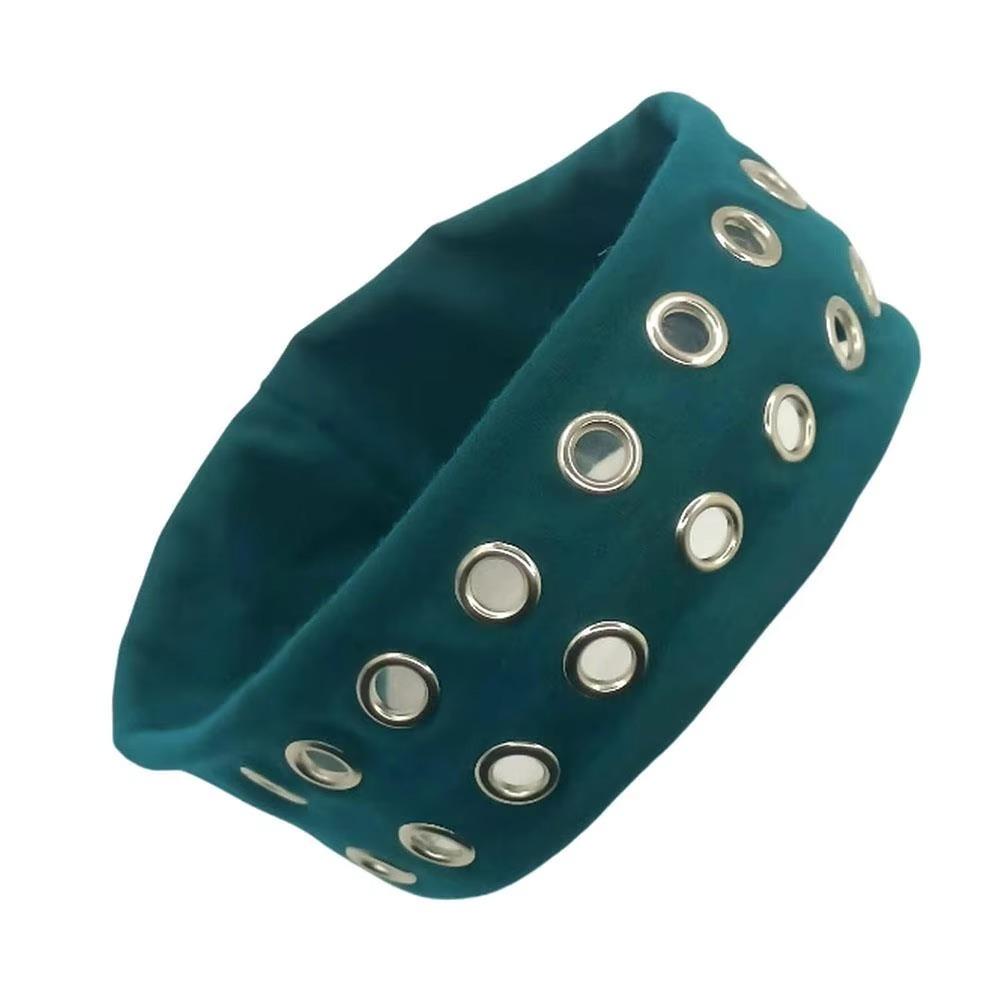 Аксессуар для волос Полая эластичная повязка на голову Металл Рок Полые люверсы Резинки для волос