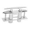 5in Boat Cleat 316 Stainless Steel Pull Up Deck Cleat Retractable Heavy Duty Flush Mount Dock Cleats with Backing Plate