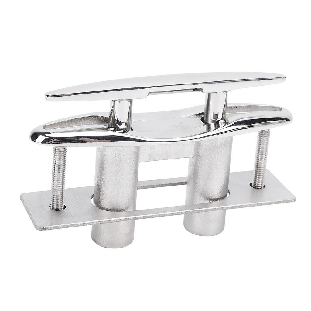 5in Boat Cleat 316 Stainless Steel Pull Up Deck Cleat Retractable Heavy Duty Flush Mount Dock Cleats with Backing Plate