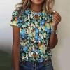 Women Fashion Butterfly T-shirt Summer 3D Colorful Printed Tops Tees Female Casual Short Sleeve Clothing Ladies Vintage Outfit