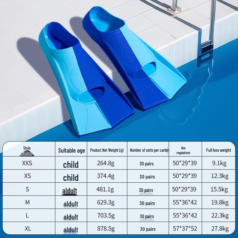 Professional Silicone Swimming Fins for Children and Adults - Diving Frog Shoes and Training Equipment