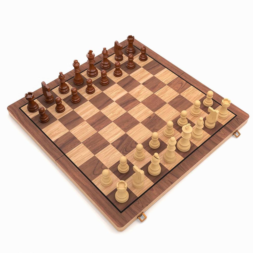 16 Inches Wooden Handcrafted Magnetic Chessboard Set|Tournament-Style Chess Set with Premium Build,Magnetic Pieces