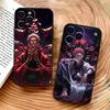 R-Рёмен Сукуна J-Дзюдзюцу К-Кайсен Чехол для телефона Для IPhone 17,16,15,14,13,12,11,Plus,Pro,Max,Plus,XS,мягкий чехол Черный силикон