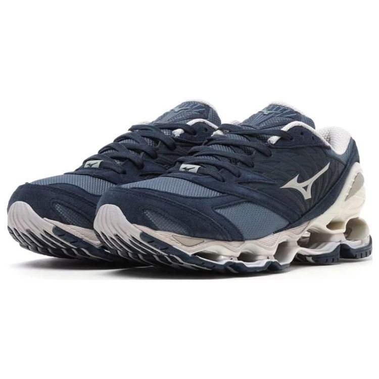 Mizuno Кроссовки унисекс Wave Prophecy LS Fisherman Pack Синие Берингово море Серебристые облака D1GA226101