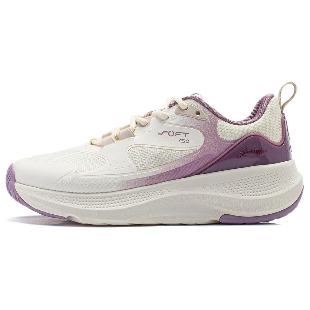 Li Ning SOFT ELEMENT Повседневная обувь Женская Низкая Экру/Светло-лиловый AGLU012-2