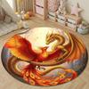 Retro Round Mandala Multicolor Rug Mat, Non-Slip Floor Mat for Laundry Room