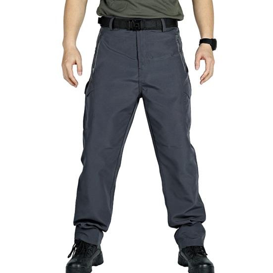 Мужские брюки-карго со средней посадкой на пуговицах на молнии, уличные повседневные брюки с карманами, широкие быстросохнущие спортивные длинные брюки
